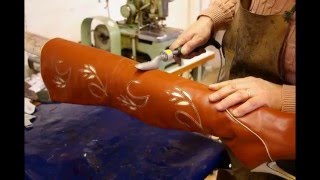 Making custom thigh boots  The Bootmakers art [upl. by Sessylu]