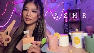 ASMR  Wooden Pampering🧴💄✂️ skincare makeup haircut layered sounds [upl. by Novehc]