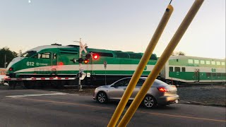 Metrolinx GO Train Traveling Westbound On The Guelph Sub At the Alma ST Crossing [upl. by Eeznyl]