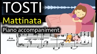 Tosti  Mattinata piano accompaniment in 5 tonalities with sheet music  Gabriele Tomasello [upl. by Ailisab]