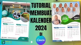 CARA MEMBUAT KALENDER 2024 DI CANVA  MEMBUAT DESAIN KALENDER 2024 DI CANVA [upl. by Nike946]