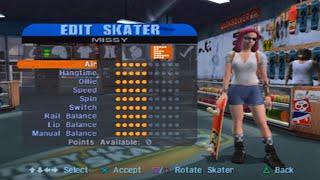 Lets Play Tony Hawks Pro Skater 3 PS2 Part 1 Create A Female Skater [upl. by Gulgee]