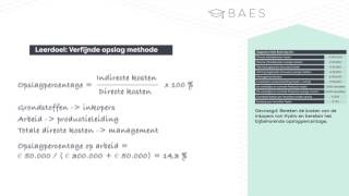 BAES Education  Kostprijzen  Verfijnde opslagmethode  EindBAES [upl. by Araec]