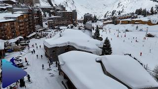 Skiing Avoriaz Main Street Promenade du Festival  Ski Resorts Video  4K [upl. by Evanne63]