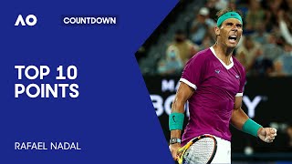 Rafael Nadals Top 10 Points  Australian Open [upl. by Hsepid]