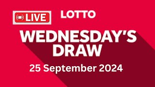 The National Lottery Lotto Draw Live Results from Wednesday 25 September 2024  lotto live [upl. by Nanji]