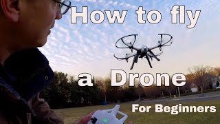 How to Fly a Quadcopter Drone Lesson 1 For Beginners [upl. by Airdnola572]