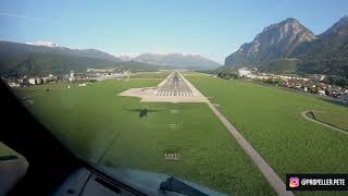 Cockpit view  approach and landing in Innsbruck LOWIINN [upl. by Sekyere]