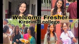 Welcome freshers Kirorimal  Delhi university 🫶delhiuniversity [upl. by Aldwon687]