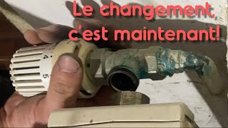 Changer soimême ses éléments de radiateurchauffage à eau vannes tête thermostatique purgeur etc [upl. by Anjela]