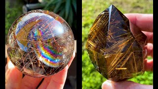 Shimmering Rutilated Quartz Crystals [upl. by Emixam]