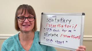 How to Pronounce Statute and Statutory [upl. by Arundel972]