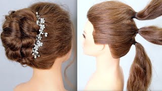 5 Mins Hairstyle Easy wedding Hairstyle Tutorial [upl. by Justis]