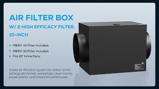 Air filter box w2 high efficacy filter 10inch [upl. by Gawain934]