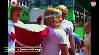 1983 Federation Cup  Zurich  Finale Hana Mandlikova vs Bettina Bunge Tch vs RFAHighlights [upl. by Alihs419]