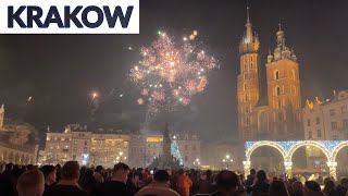 New Years Eve KRAKOW  4K  Last 15 mins 2022  First 30 mins 2023  Walk around the party scene [upl. by Bickart]