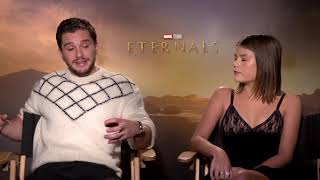 Eternals Kit Harrington amp Lia McHugh On The Movies Humanity amp Their Favorite Scene [upl. by Lud161]