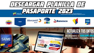 ✅ Me llego la cita del PASAPORTE VENEZOLANO y como DESCARGAR PLANILLA 2023 [upl. by Aivart]