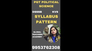 DSSSB PGT Political Science Syllabus  dsssb kvs pgt ugc [upl. by Katleen]