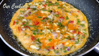 Tasty Spicy Egg Omelette Recipe In Tamil  How To Make Easily Egg Omelette In Tamil [upl. by Africa341]