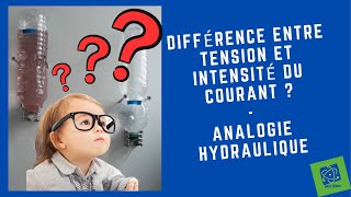 Difference entre Tension et Intensité  Analogie hydraulique [upl. by Ahsok]