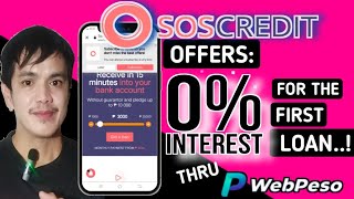 SOSCREDIT ALSO OFFERS 0 INTEREST FOR THE FIRST LOAN  VIA WEBPESO  Tagalog Small King Vlogs [upl. by Gad]