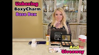 Unboxing BoxyCharm January 2022 Base Box Skincare Beauty Products GIVEAWAY Closed [upl. by Ynavoeg]