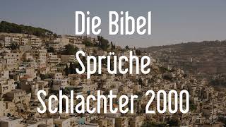 Das Buch der Sprüche  Die Bibel als Hörbuch Schlachter 2000 [upl. by Leake]