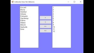C Listboxlar Arası Veri Aktarımı [upl. by Lemal]