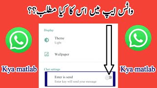 What is the meaning of quotenter is sendquot in WhatsApp  Whatsapp  Enter is send [upl. by Ades]