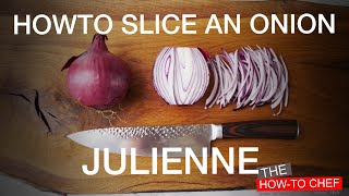 HOWTO SLICE AN ONION  JULIENNE [upl. by Legnaros]