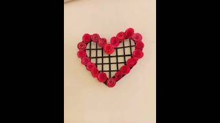 How to make wall hanging craft heart shape wall hanging wallhanging papercraft homedecor viral [upl. by Chaworth]