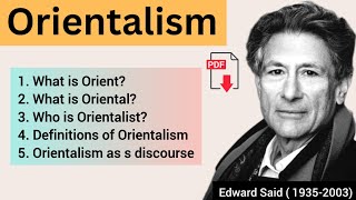 Orientalism by Edward Said  Orient  Oriental  Orientalist  Explained in Urdu amp Hindi [upl. by Ardra]