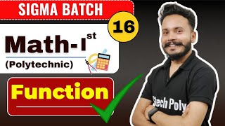 MathematicsI  Lecture16 Function part1  New Syllabus 202425  Polytechnic by Gaurav Sir [upl. by Mairhpe]