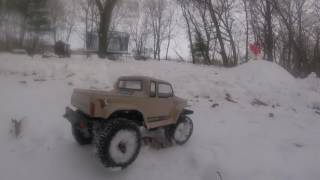 ECX Barrage on snow with a Traxxas motor Read description [upl. by Caren77]