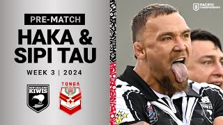 Pacific Championships 2024  Haka amp Sipi Tau  Kiwis v Tonga  PreMatch Ceremony [upl. by Fita227]