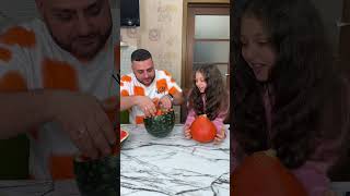 OMG Watermelon vs pumpkin🎃 shorts Best video by MoniLina [upl. by Enyamert]