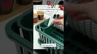 ✨ 3 in 1 Kitchen Sink Dish Drainer Drying Rack ✨ meesho meeshofinds kitchenstorage kitchentools [upl. by Efal]