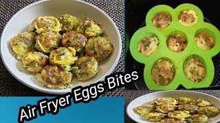 Air Fryer Eggs Bites Without Cheese Easy Eggs Bites Recipe  Low Carb Keto Frendly 😋 [upl. by Ocnarfnaig457]