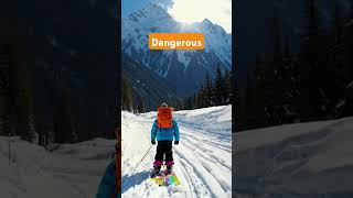 skiing dangerous cat funny cute cutecat funnycats [upl. by Vescuso]