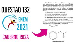 ENEM 2021  Um técnico analisou um lote de analgésicos que supostamente estava fora das [upl. by Naaitsirhc]