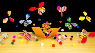 How to Make Butterfly Explosion Surprise Gift Box DIY [upl. by Sivla]