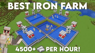 Minecraft Best IRON FARM  120 Iron Farm Tutorial [upl. by Kilroy652]