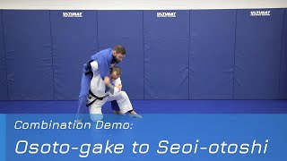 Osotogake to Seoiotoshi  Combination demo [upl. by Annerb250]