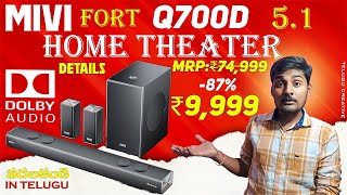 Mivi Fort Q700D Dolby 51 Soundbar for ₹8999 in Amazon and Flipkart Sales  telugucreative [upl. by Josselyn]