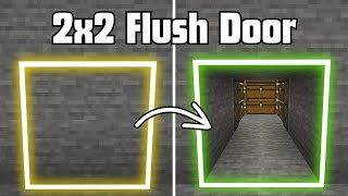 Minecraft Tutorial How To Make a 2x2 Flush Piston Door  Hidden Secret Door [upl. by Sterner119]