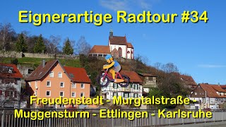 Eignerartige Radtour 34 Freudenstadt  Muggensturm  Ettlingen  Karlsruhe [upl. by Assele]