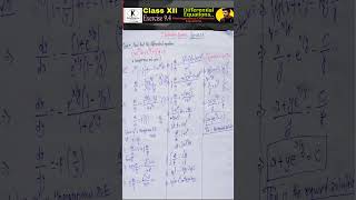 Differential Equations Class 12 Exercise 94 Q10  shorts [upl. by Ainecey]