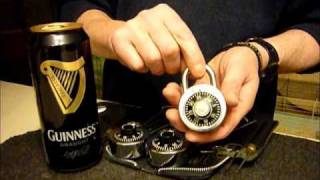 Lock Picking Tutorial Of Home Made Padlock Shims VERY EASY [upl. by Enneirda]