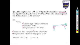 Numerical Part1 CSMACD amp Slotted ALOHA  Sandeep Gupta  SISTec Gandhi Nagarmp4 [upl. by Eillah49]